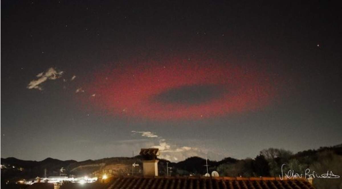 Fenomen ciudat pe cerul Italiei! Ce spun specialiștii despre inelul de lumină roșie care a strălucit deasupra orașului Possagno