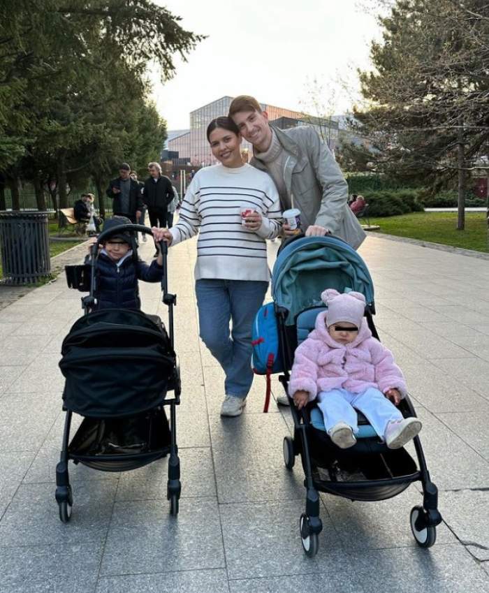 andreea popescu cu familia ei