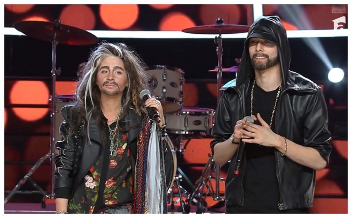 Nicole Cherry și Juno s-au transformat în Steven Tyler și Eminem, la Te cunosc de undeva. Artiștii au primit aprecieri de la juriu: ”M-a impresionat” / VIDEO