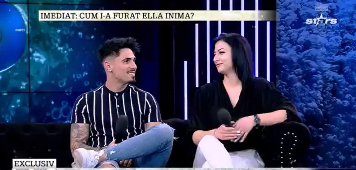 Cristian Jitaru și Ella pe canapea la Xtra Night Show