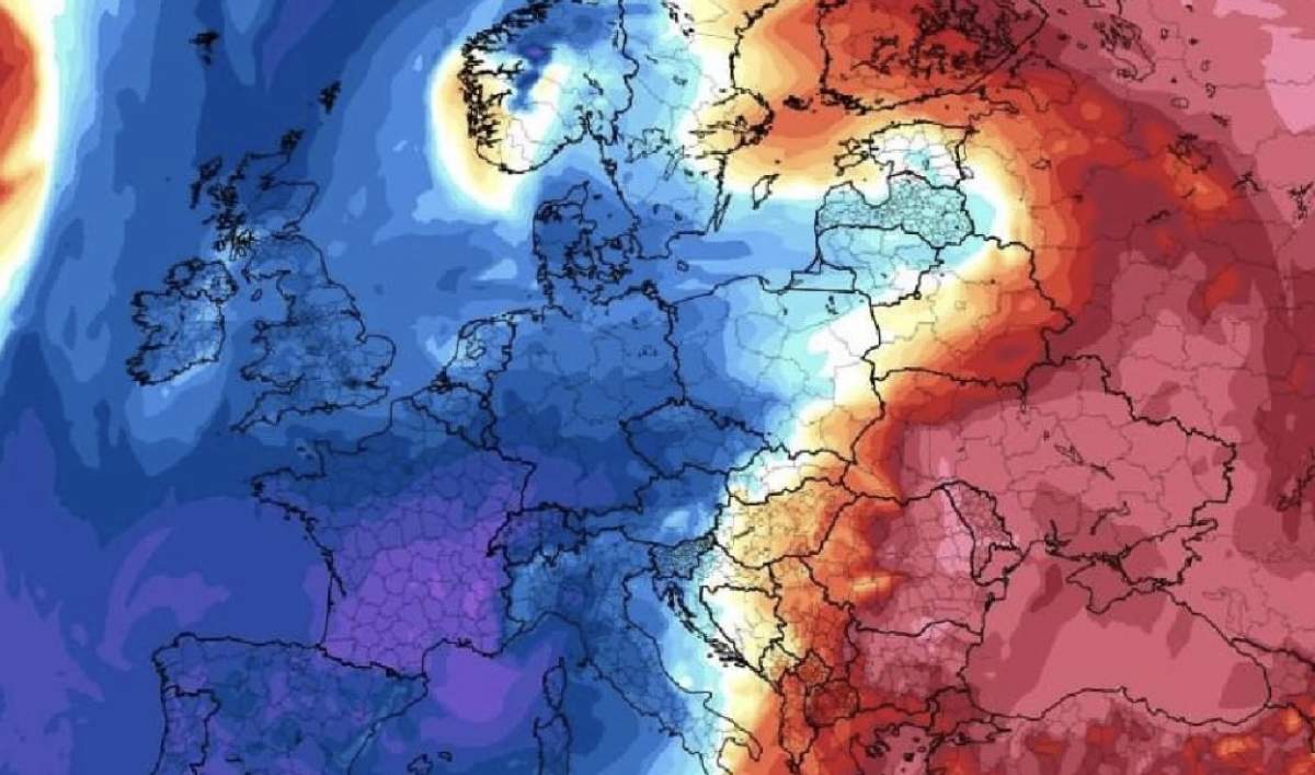 Europa va avea parte de vreme extremă! În ce țări se vor înregistra 40 de grade Celsius și unde vine ciclonul polar