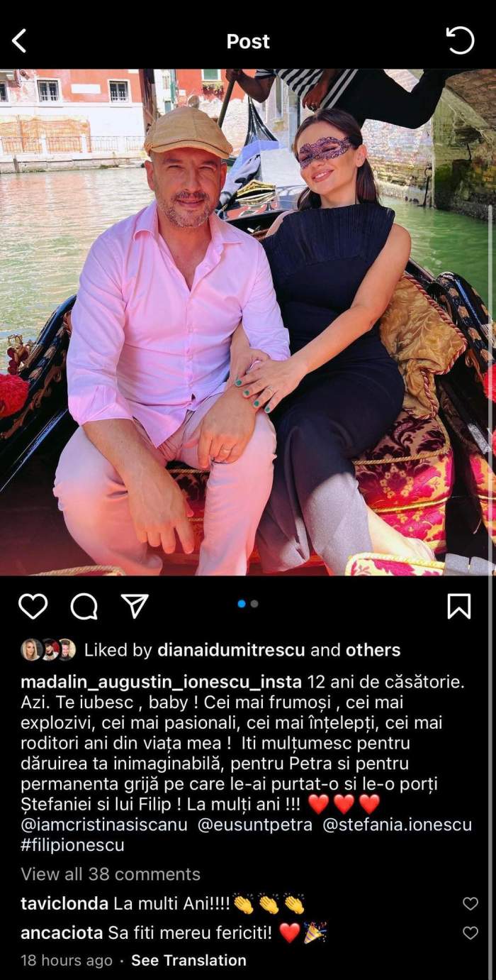 Cristina Șișcanu și Mădălin Ionescu, 12 ani de căsătorie! Cum au petrecut cei doi cu ocazia aniversării: „Am dus copiii la bunici” / VIDEO
