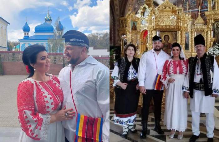 Adriana Bahmuțeanu și logodnicul ei, George Restivan, s-au căsătorit la o biserică din Ucraina: „Sunt în Bucovina, la nașii noștri” / FOTO