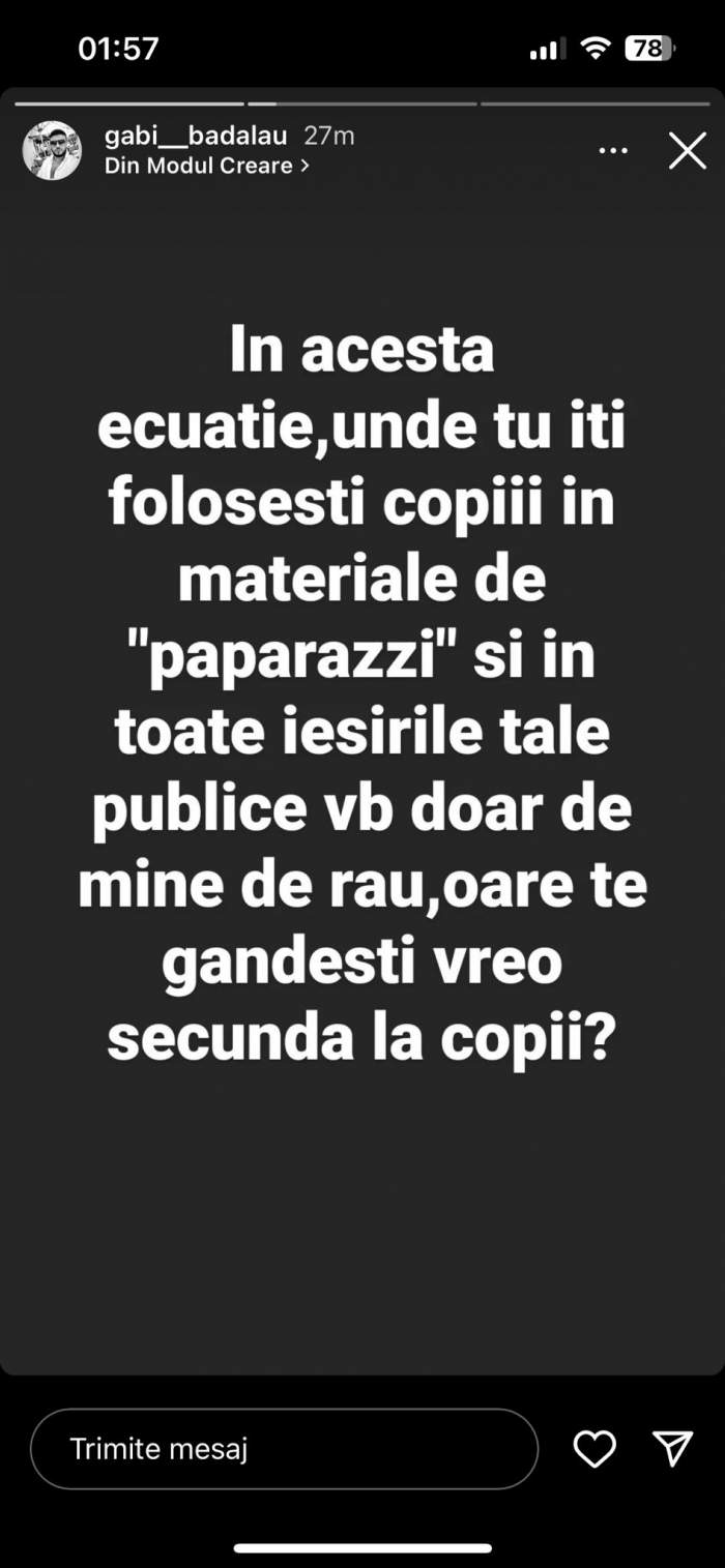 Gabi Bădălău, replici dure la adresa Claudiei Pătrășcanu: "Sfințenia, smiorcăiala și victimizarea..." Ce spune afaceristul despre mama copiilor săi / FOTO