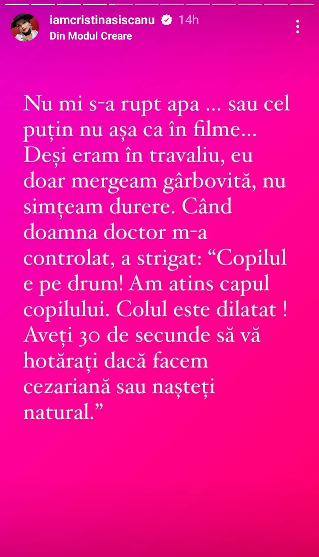 Cristina Șișcanu își sărbătorește fiica. Vedeta și-a adus aminte de momentul în care a născut: „Am fost de un calm incredibil!” / FOTO