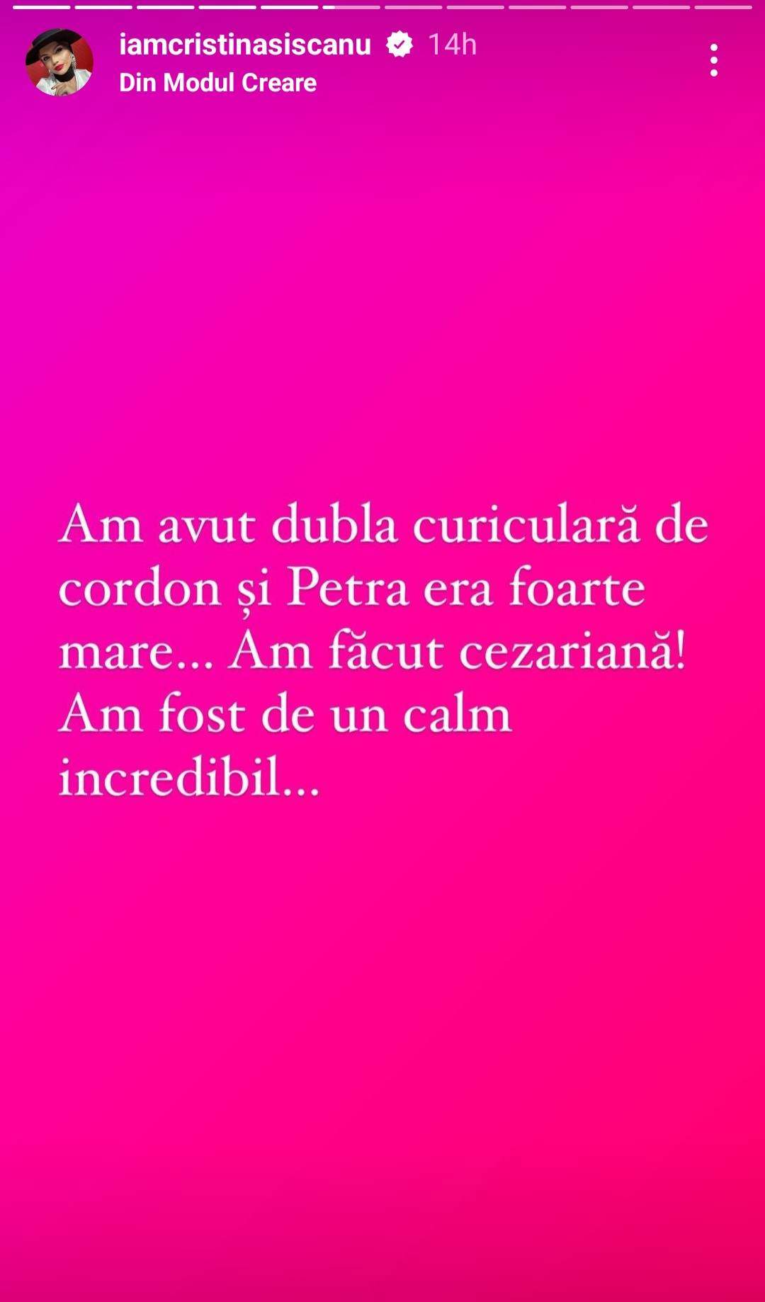 Cristina Șișcanu își sărbătorește fiica. Vedeta și-a adus aminte de momentul în care a născut: „Am fost de un calm incredibil!” / FOTO