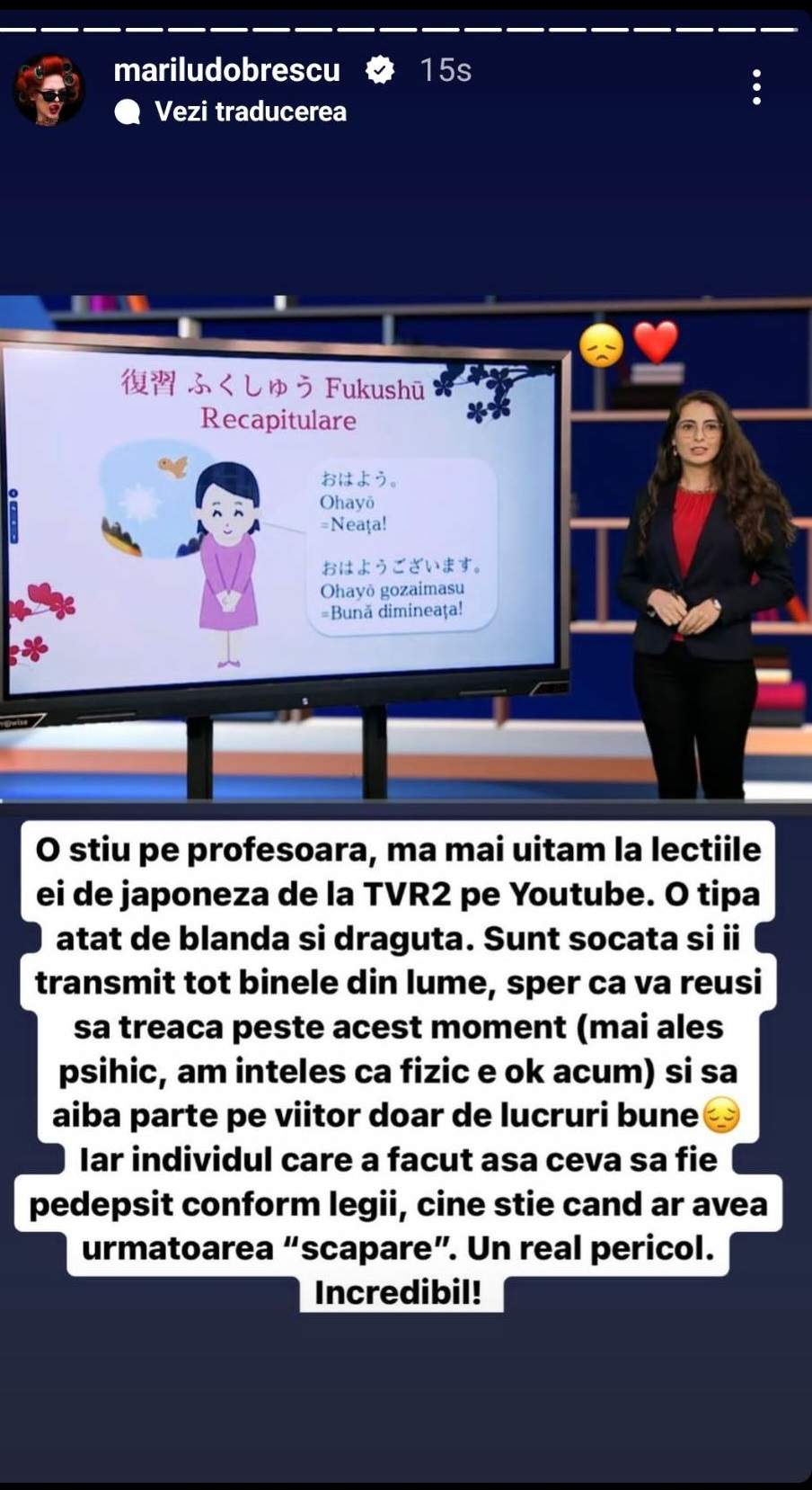 Cine este și cum arată profesoară înjunghiată de un elev într-o școală din Capitală. Femeia putea fi văzută la o emisiune pentru copii