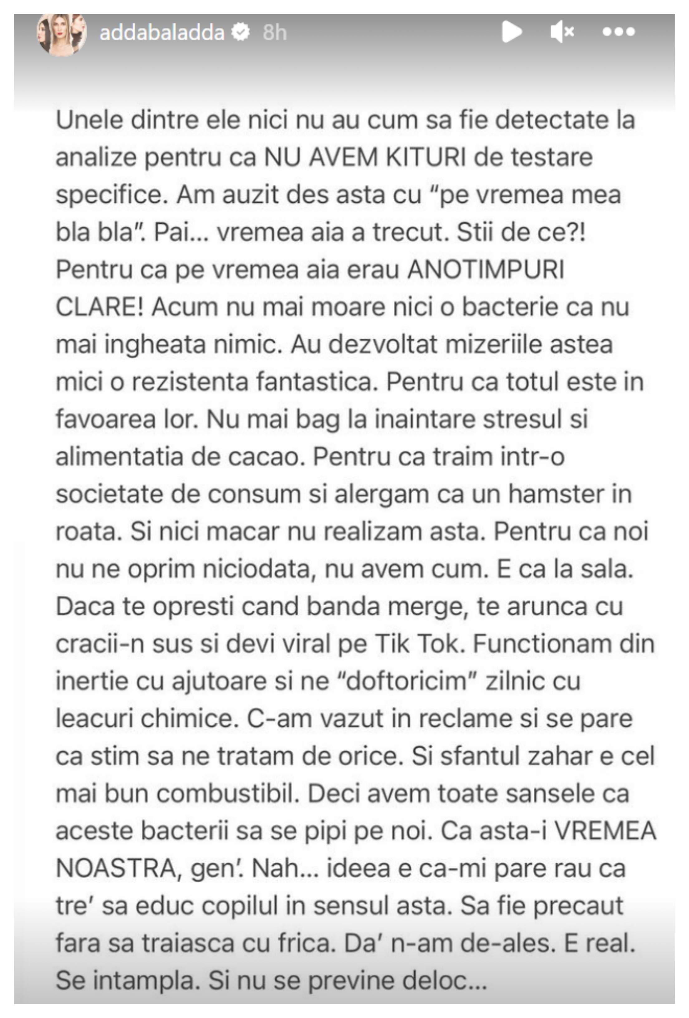 Adda trage un semnal de alarmă, după infectarea cu Lyme. Ce reguli este nevoit să respecte fiul ei, Alexandru: ”Recunosc că-s traumatizată”