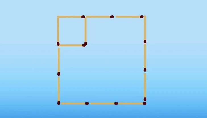 Testul IQ pe care doar 2% din oameni îl trec. Care bețe de chibrit trebuie mutate pentru a obține două pătrate / FOTO