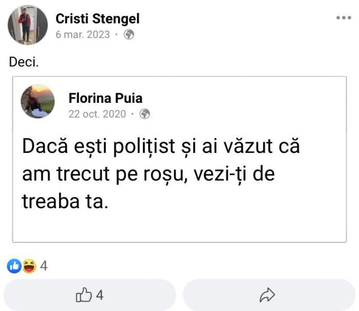 Ce mesaj bizar a postat Cristi, tânărul de 24 de ani din Sibiu, care a murit pe loc în urma accidentului: "Dacă ești polițist și vezi că…” / FOTO