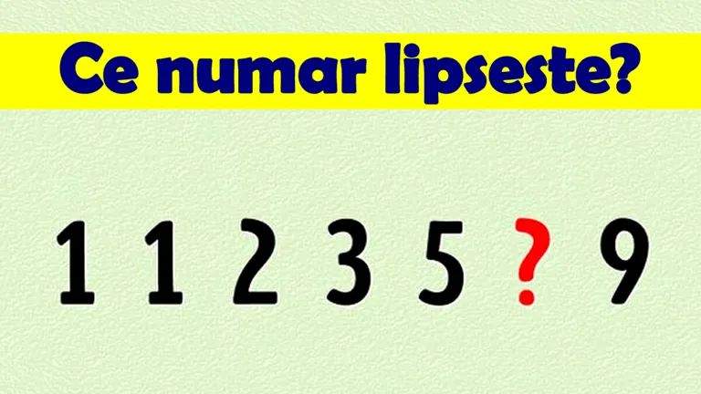 Testul IQ pe care nu ai cum să-l greșești. Care este numărul care lipsește din șir?