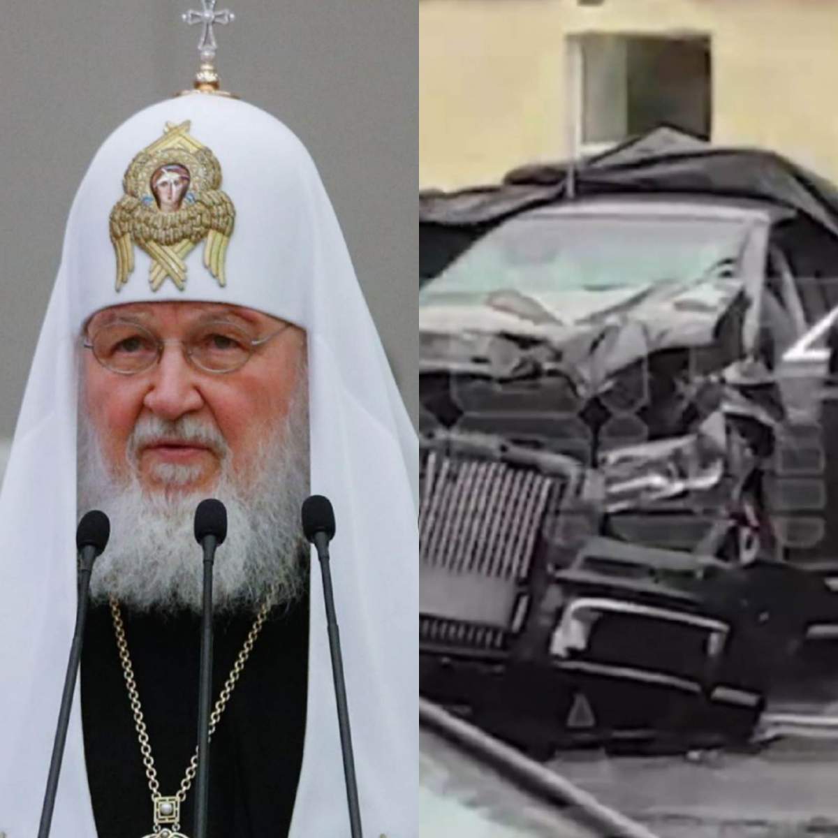 Mașina Patriarhului Kirill a fost distrusă
