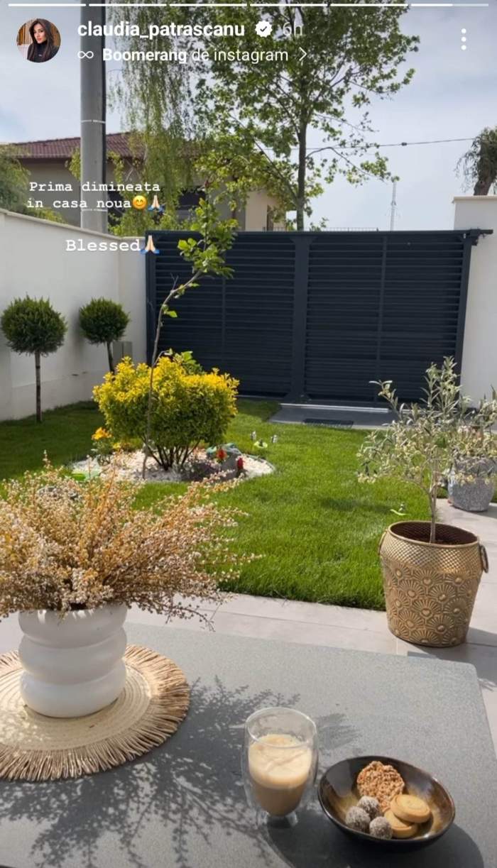 Noi imagini cu casa în care s-a mutat Claudia Pătrășcanu! Cântăreața și-a construit o vilă de lux: ”Prima dimineață în...” / FOTO