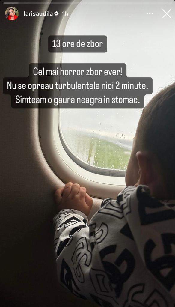 Clipe de panică pentru Larisa Udilă! Ce a pățit vedeta în avion: "Simțeam o gaură neagră în stomac”