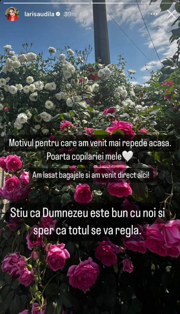 Clipe de panică pentru Larisa Udilă! Ce a pățit vedeta în avion: "Simțeam o gaură neagră în stomac”