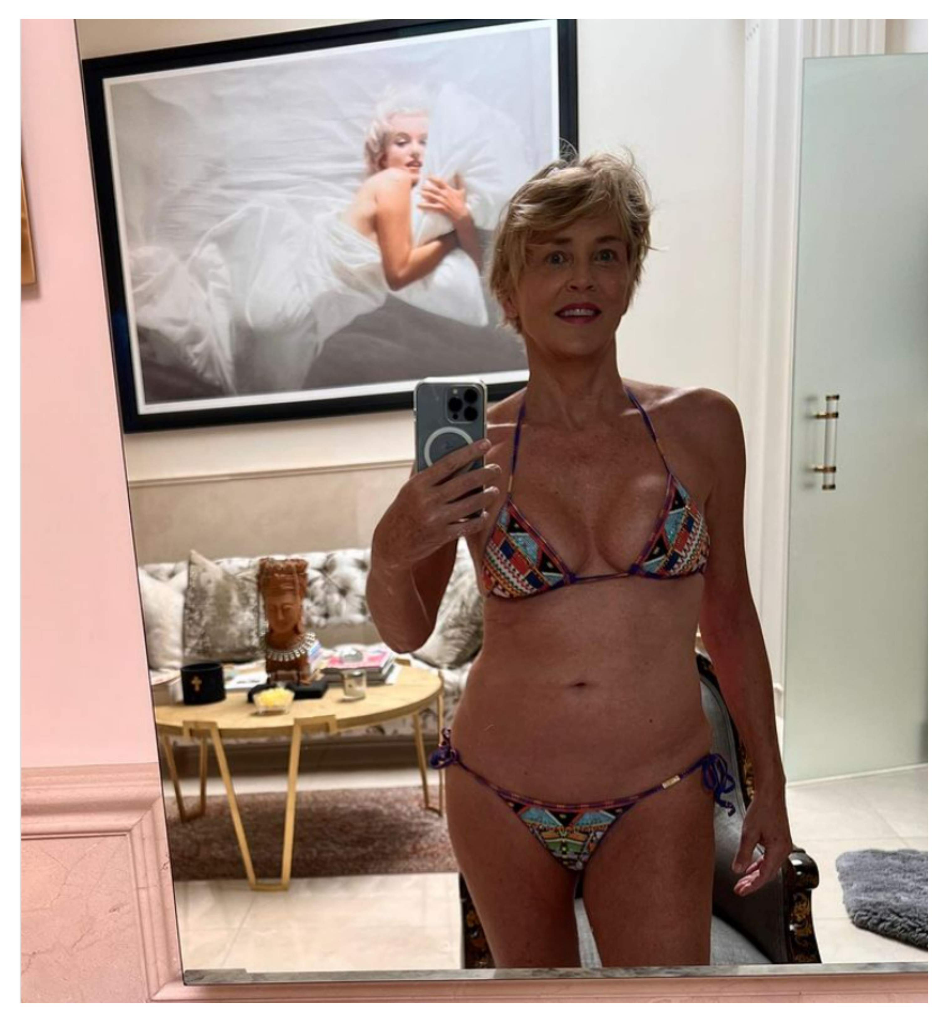 Cum arată Sharon Stone în costum e baie, la 65 de ani. Care este secretul actriței pentru o siluetă de invidiat / FOTO