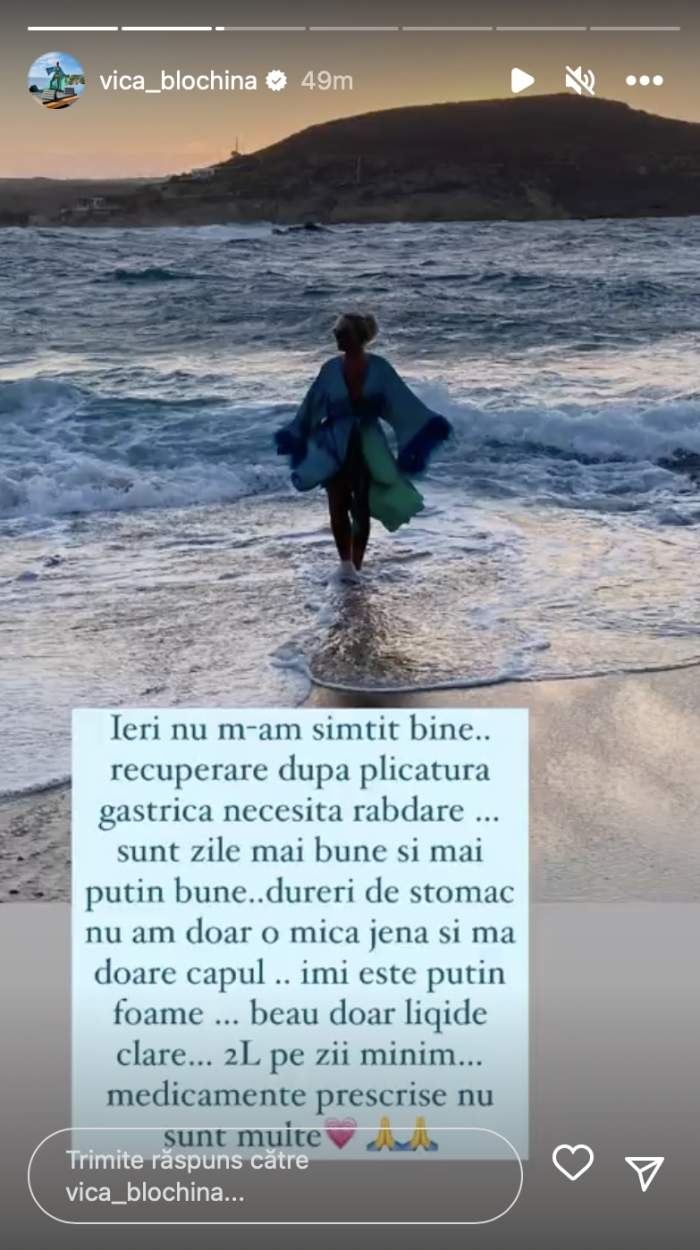 Ce probleme are Vica Blochina după ce și-a tăiat stomacul. Blondina a vorbit despre starea sa de sănătate în urma intervenției: “Ieri a fost o zi grea”
