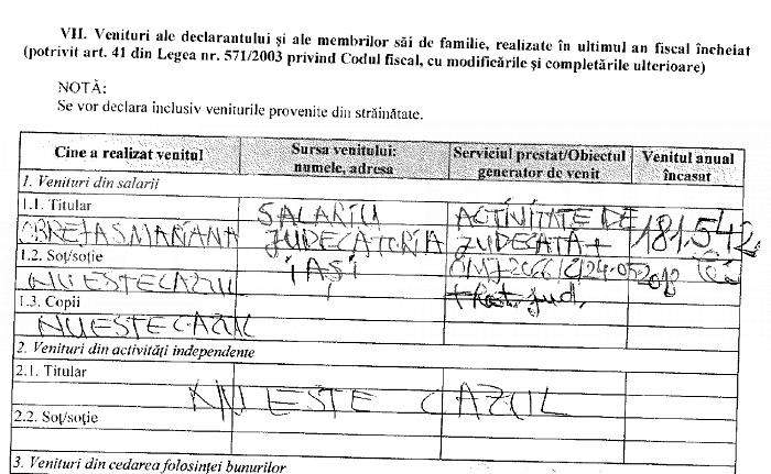 Ce și-a trecut în declarația de avere judecătoarea internată cu forța la balamuc! Documente incredibile