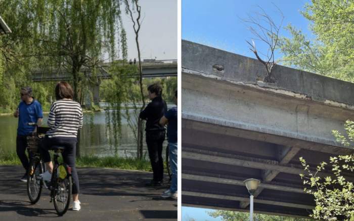 Încep lucrările de reparații la podul din Parcul Tineretului, din București. Cât timp va fi închisă circulația pirculaţia pietonală