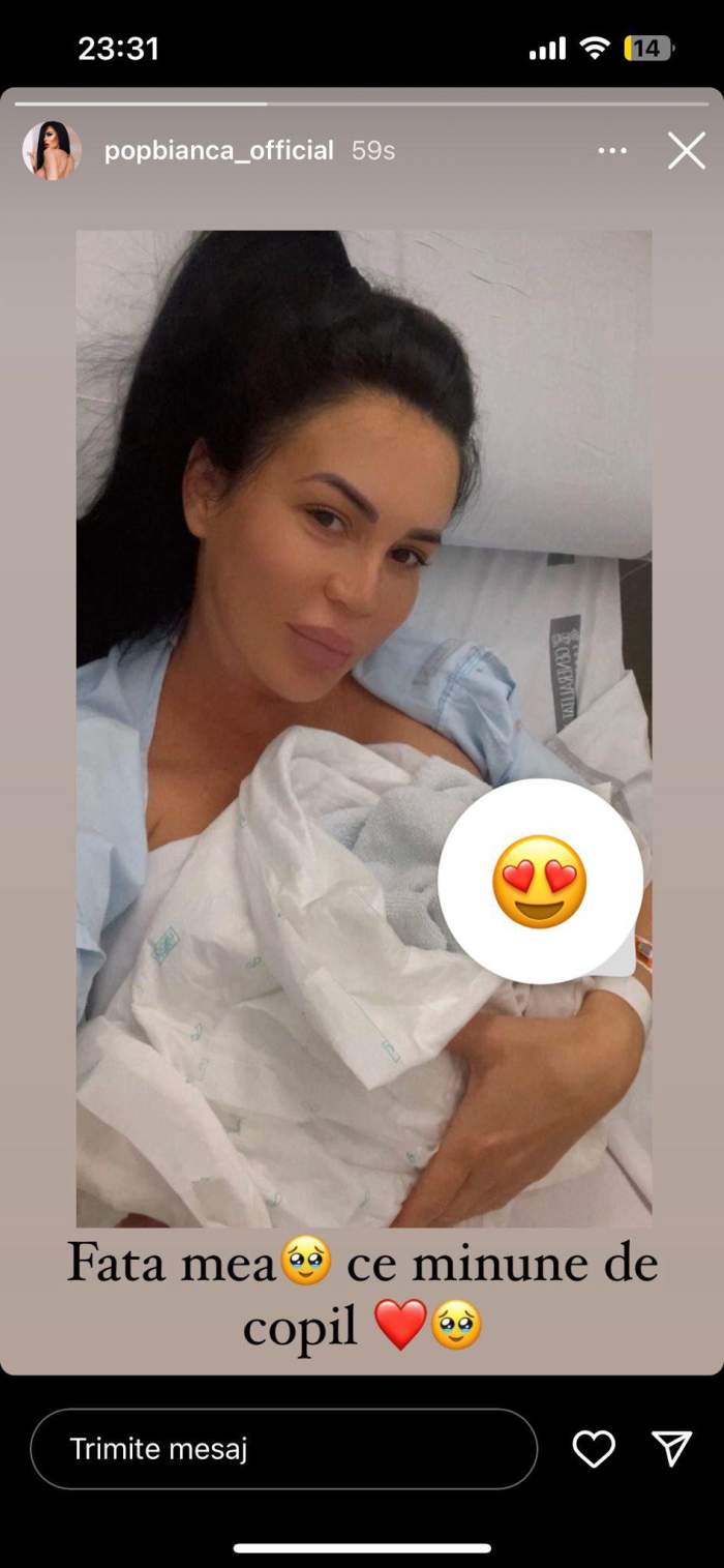 Bianca Pop a născut! Prima imagine cu fosta ispită de la Insula Iubirii și fetița ei / FOTO