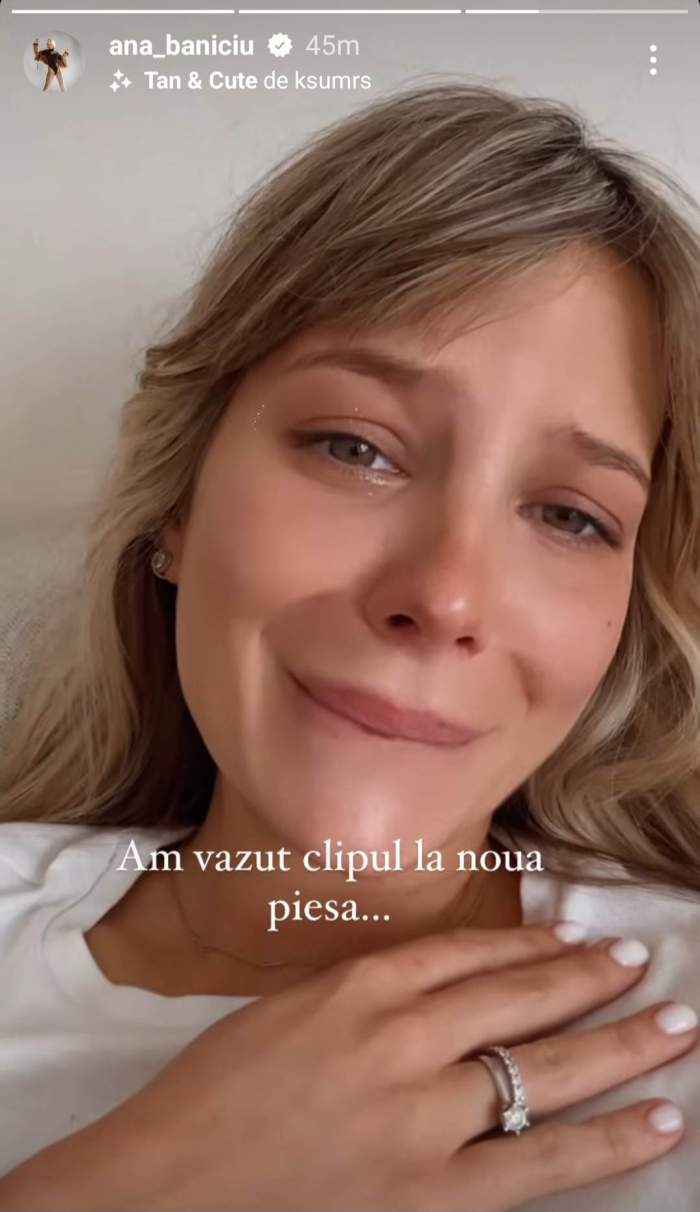 Ana Baniciu, cu lacrimi în ochi pe rețelele de socializare. Postarea cu care și-a îngrijorat fanii / VIDEO