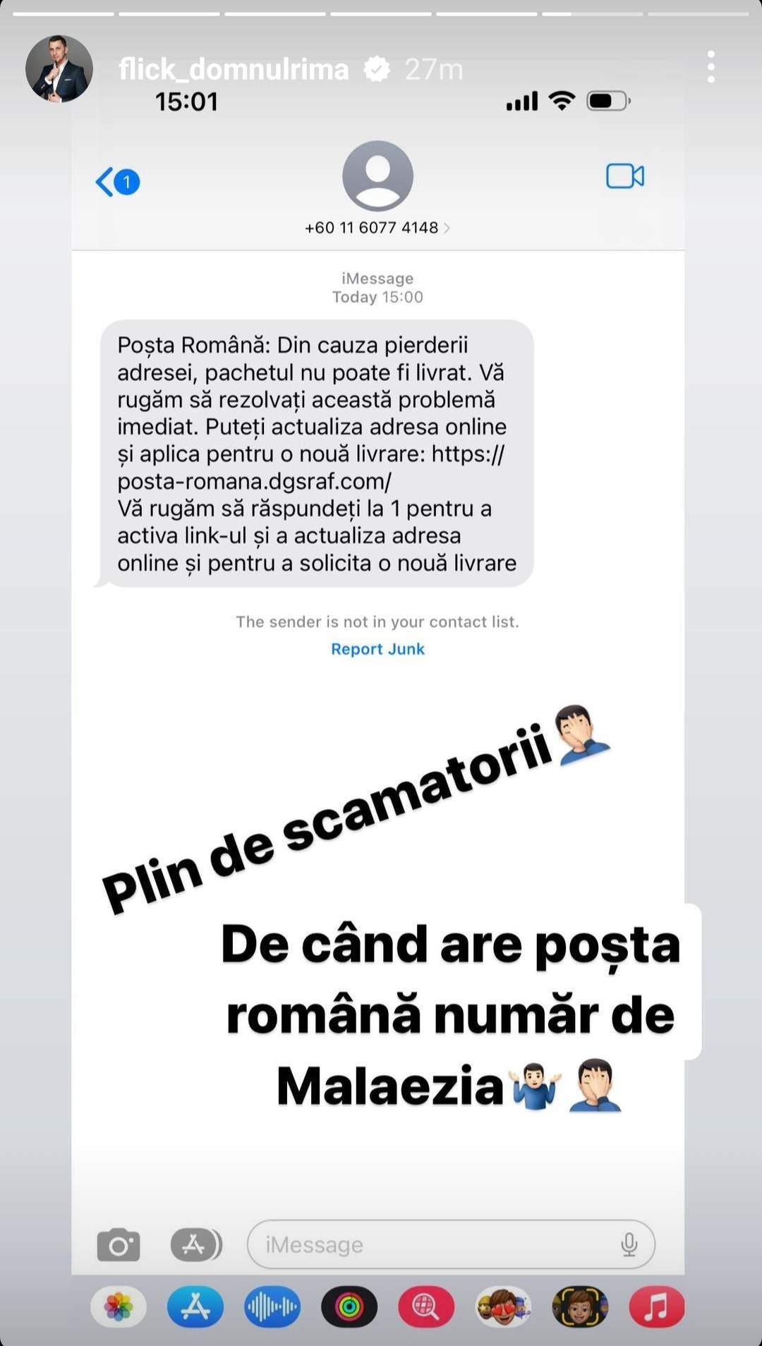 Cea mai nouă înșelătorie de care trebuie să te ferești. Și Flick a primit astfel de mesaje: „Încercați alte șmecherii...” / FOTO