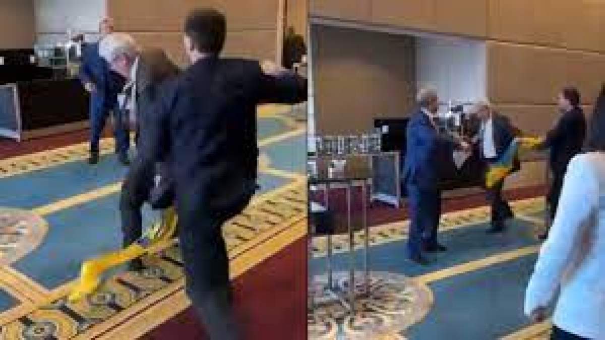 Bătaie între un delegat ucrainean și un rus. De la ce a pornit totul: "Ia-ţi labele de pe Ucraina, gunoi rus!" / VIDEO
