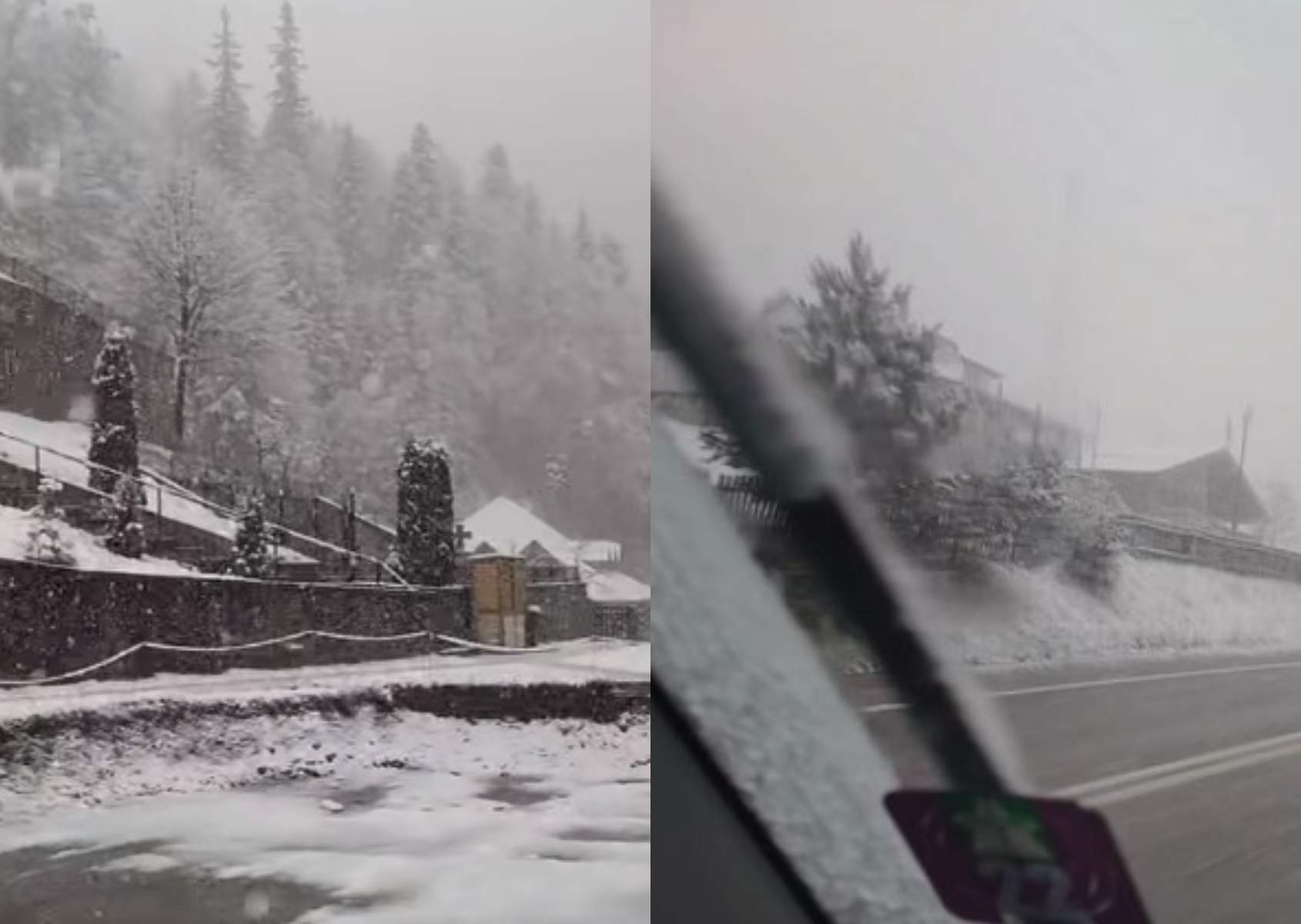 Locurile din România unde la această oră ninge ca-n toiul iernii