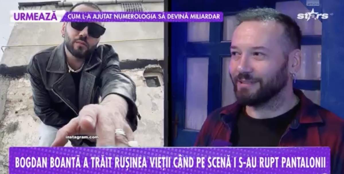 Bogdan Boantă, dezvăluiri despre cel mai rușinos moment din viața lui. S-a întâmplat chiar în timp ce era pe scenă