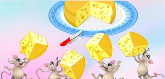 Test de inteligență! Găsește șoarecele care a furat brânza de pe farfurie. Doar mințile geniale reușesc să dea un răspuns corect în 11 secunde / FOTO