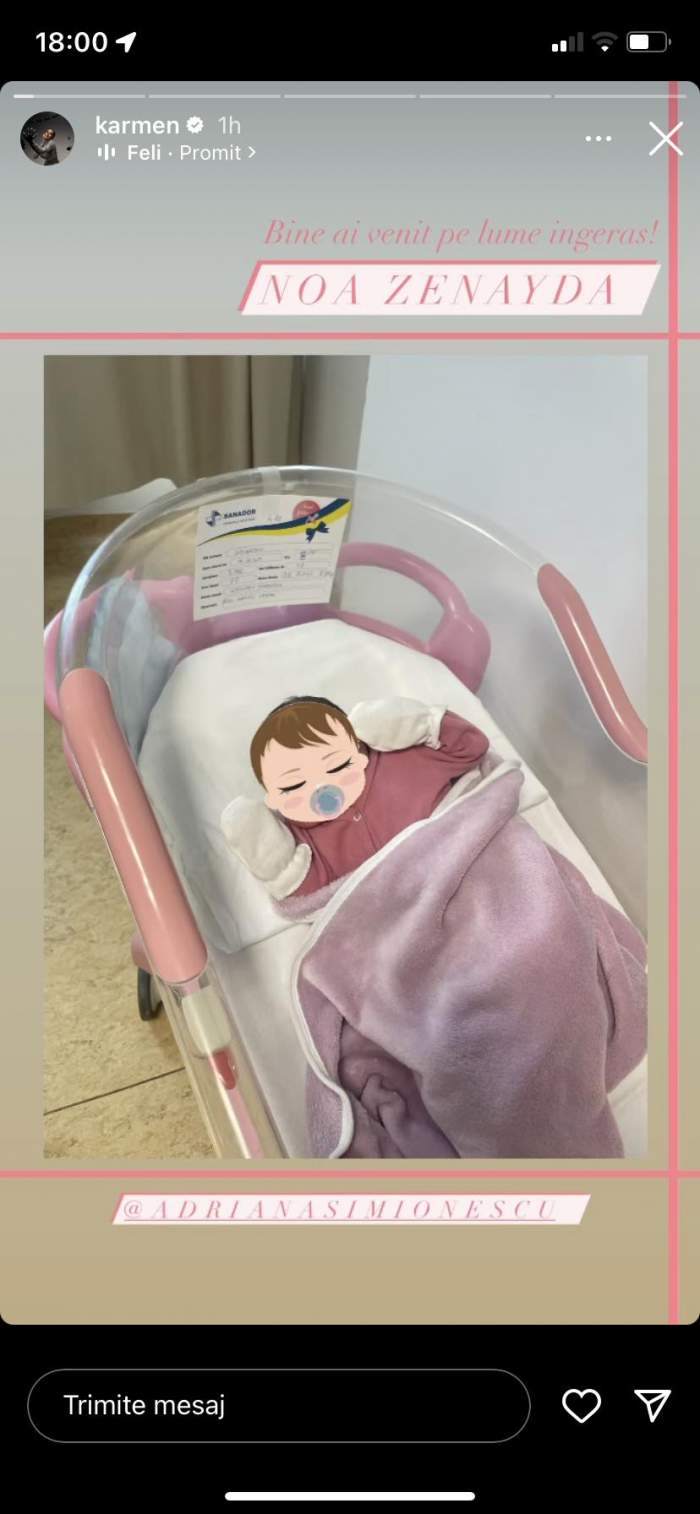 Adriana Simionescu a născut! Fiica lui Adrian Minune a devenit mamă pentru prima dată. Ce nume a primit noua membră a familiei: "Bine ai venit..." / FOTO