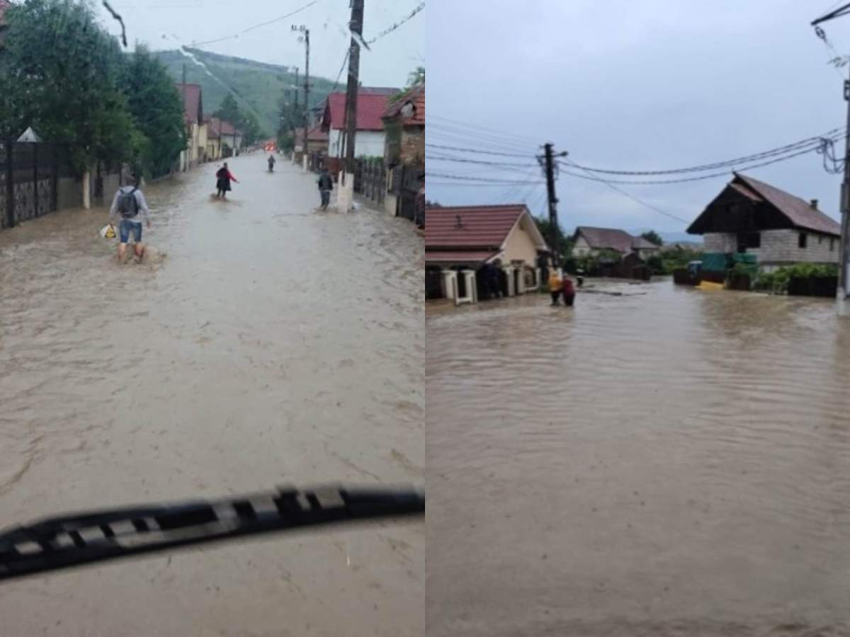 inundații în Șard în Alba