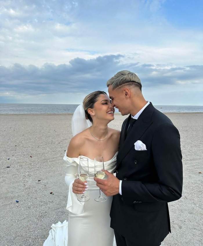 Semn divin la nunta Irinei Deaconescu cu Cristi Manea! Ce a apărut pe cer, după un moment de reculegere pentru tații lor care au murit / VIDEO