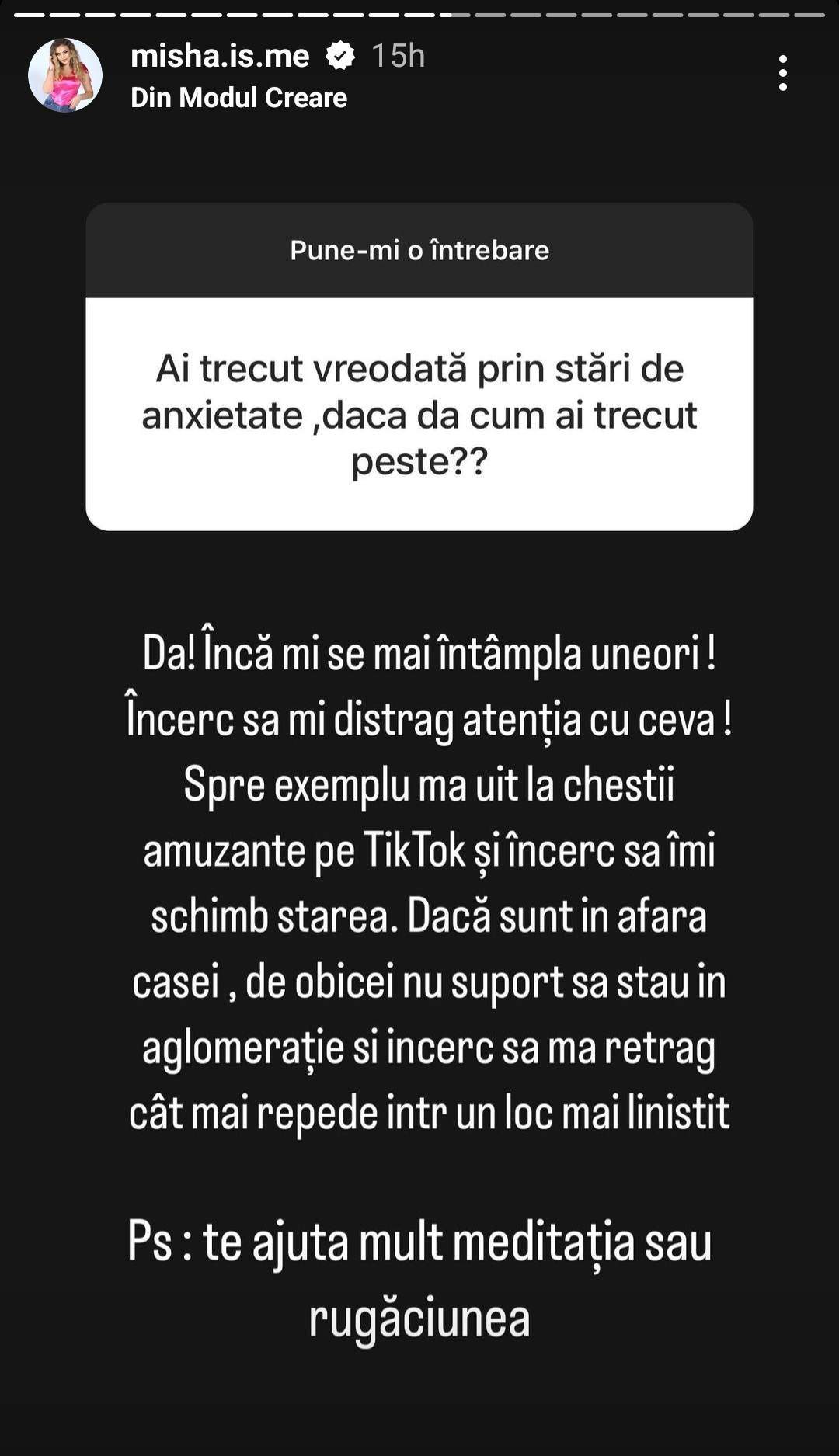 Misha, stări de anxietate. Ce se întâmplă cu concurenta de la Te cunosc de undeva: „Nu suport să...” / FOTO