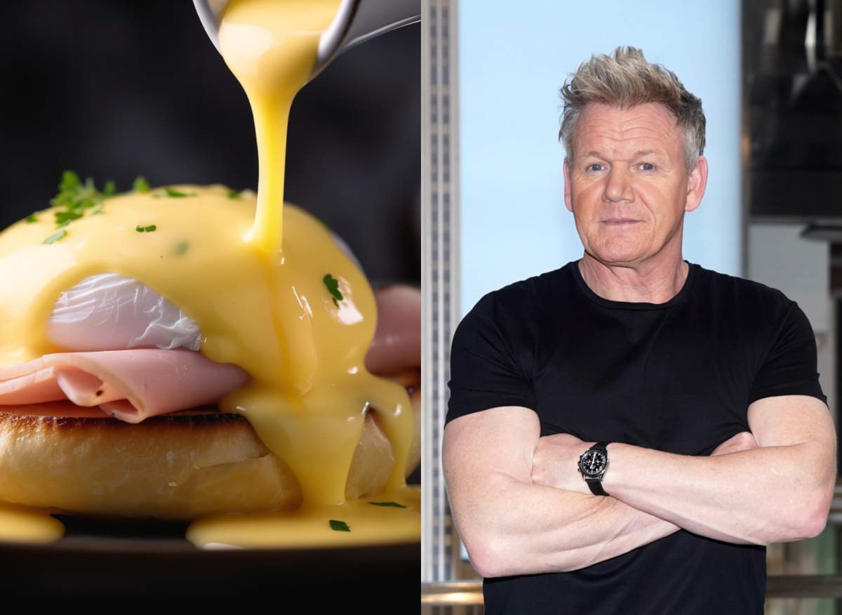 colaj din doua poze oua benedict si gordon ramsay