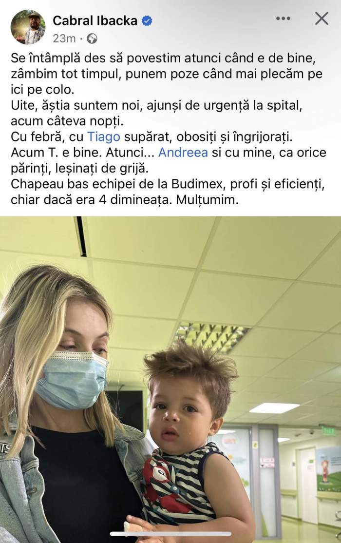 Cabral, probleme de sănătate cu fiul său, Tiago. Cu ce se confruntă micuțul de un an și jumătate: ”Obosiți și îngrijorați” / FOTO