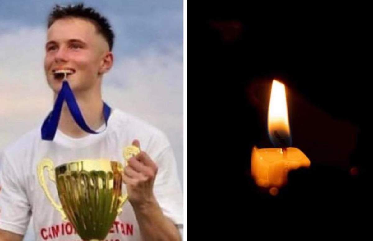 Colaj tânărul sportiv care a murit și o lumânare Colaj tânărul sportiv din Buzău care a murit și o lumânare