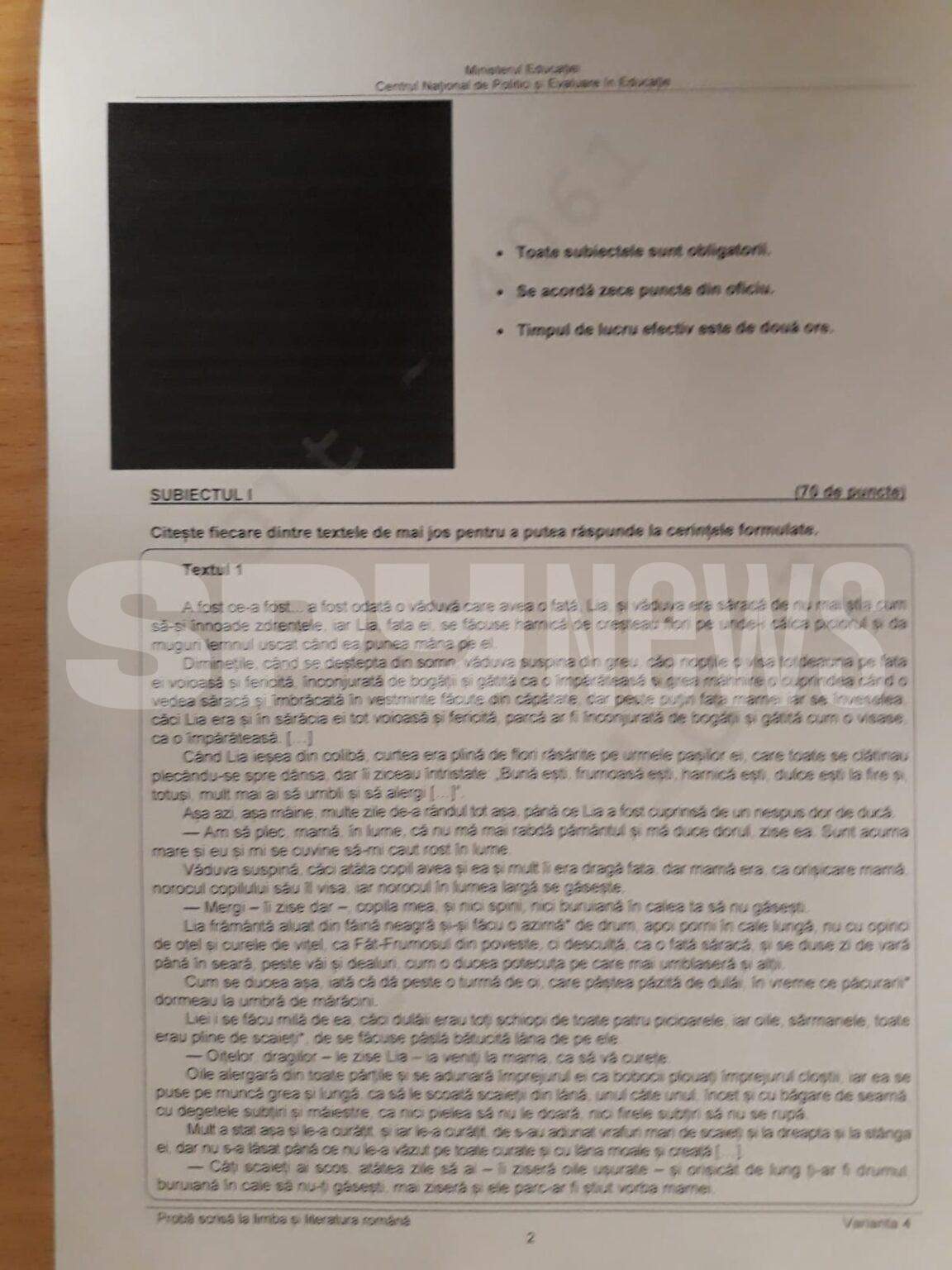 Subiecte Evaluare Națională la Limba și Literatura Română 2023. Ce a picat la examenul de capacitate din acest an / FOTO