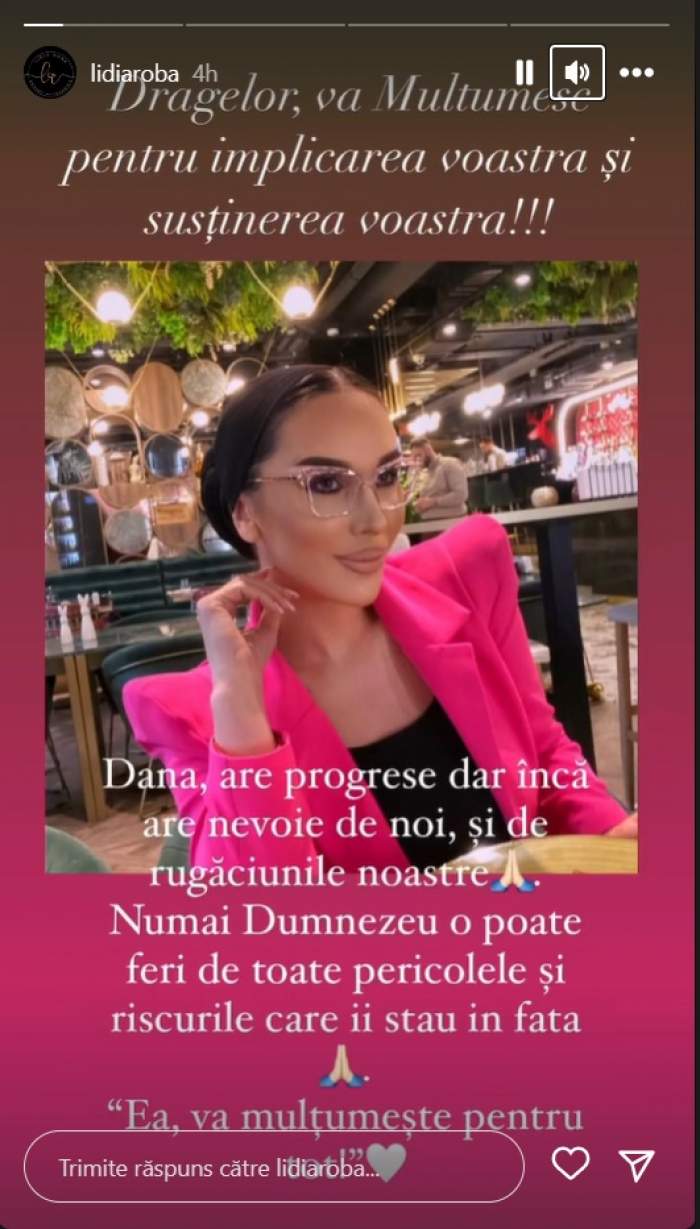 „Are progrese”. Vești noi despre starea de sănătate a Danei Roba! Ce a anunțat sora make-up artistului