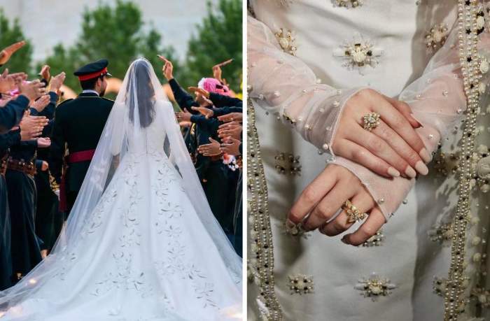 Rochia de mireasă pe care a purtat-o Rajwa Al-Saif la nunta regală