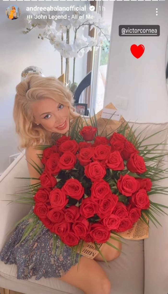 Andreea Bălan a primit un cadou spectaculos de ziua ei, din partea iubitului! Victor Cornea este un bărbat romantic / FOTO