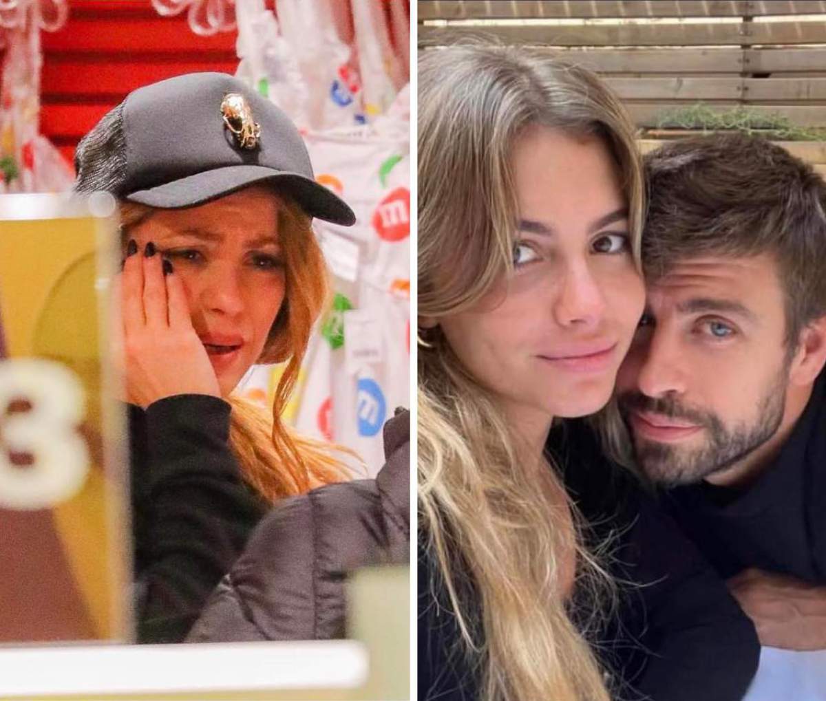 Colaj Shakira și Gerard Pique cu noua iubită Colaj Shakira plânge și Gerard Pique cu noua iubită