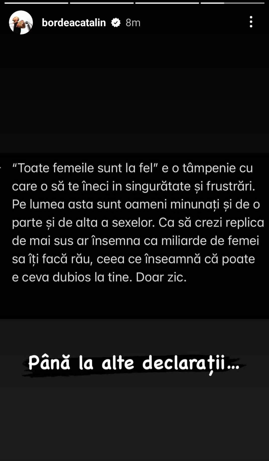 Cătălin Bordea, mesaj tranșant pentru cei care spun că toate femeile sunt la fel. Ce le-a transmis câștigătorul America Express: „O să te îneci în...” / FOTO