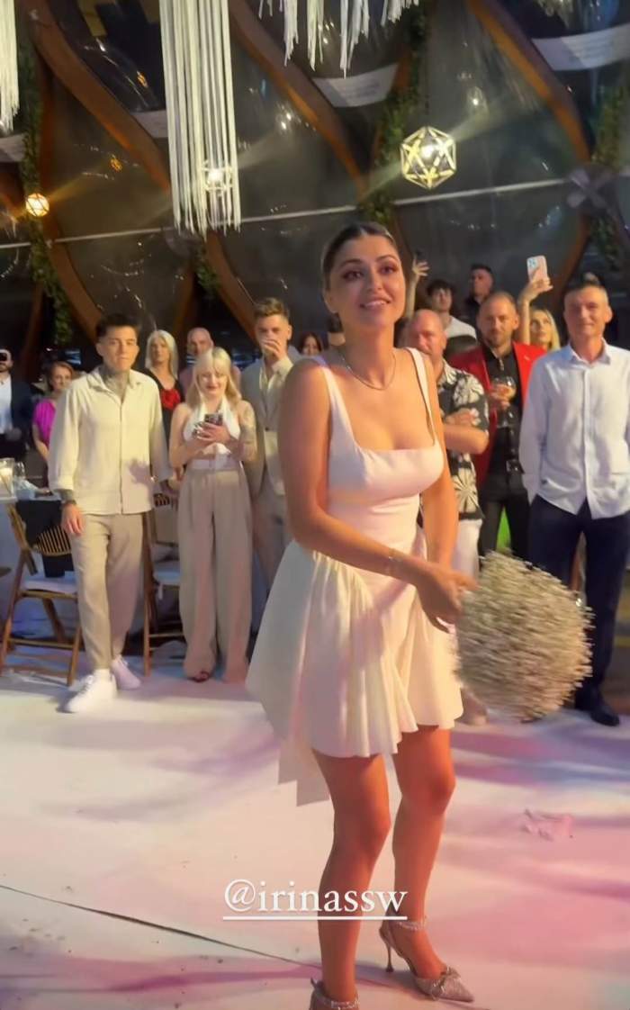 Ce vedetă a prins buchetul miresei la nunta Irinei Deaconescu: „Nu pot să cred!” Nu se aștepta să ajungă la ea / VIDEO