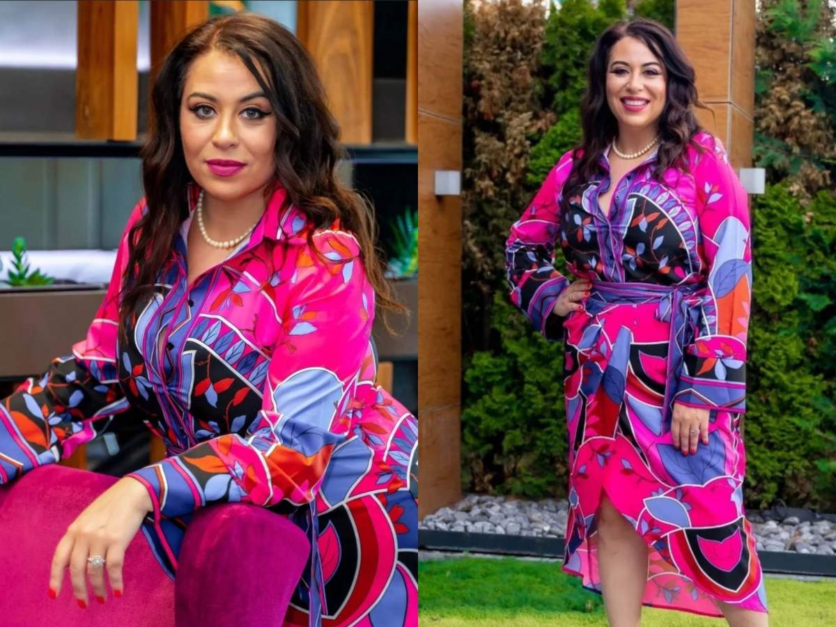Oana Roman și-a pierdut locul de parcare din oraș din cauza unui șofer. Oana Roman cu o rochie roz