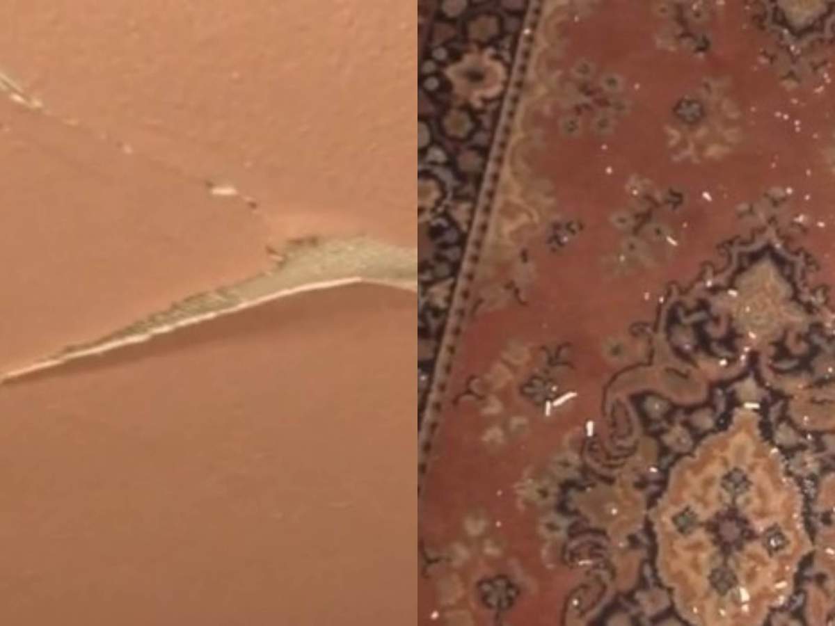 Cea mai afectată localitate de cutremur a fost Ghioroc. tavan crăpat și urme de tencuială pe covor în Arad