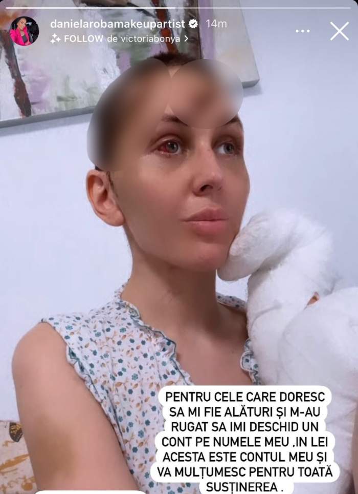 Dana Roba, prima postare pe rețelele de socializare, după ce a fost externată. Mesajul make-up artistului: „Vă mulțumesc pentru toată susținerea” / FOTO