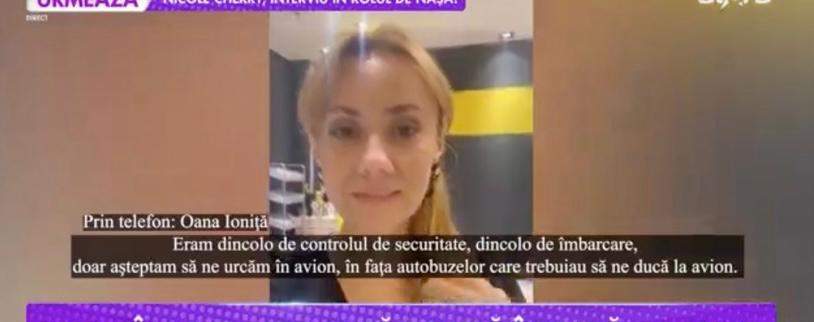 Momente de panică pentru Oana Ioniță! Vedeta a fost blocată două zile pe aeroport: "Părea un avion fantomă” / VIDEO