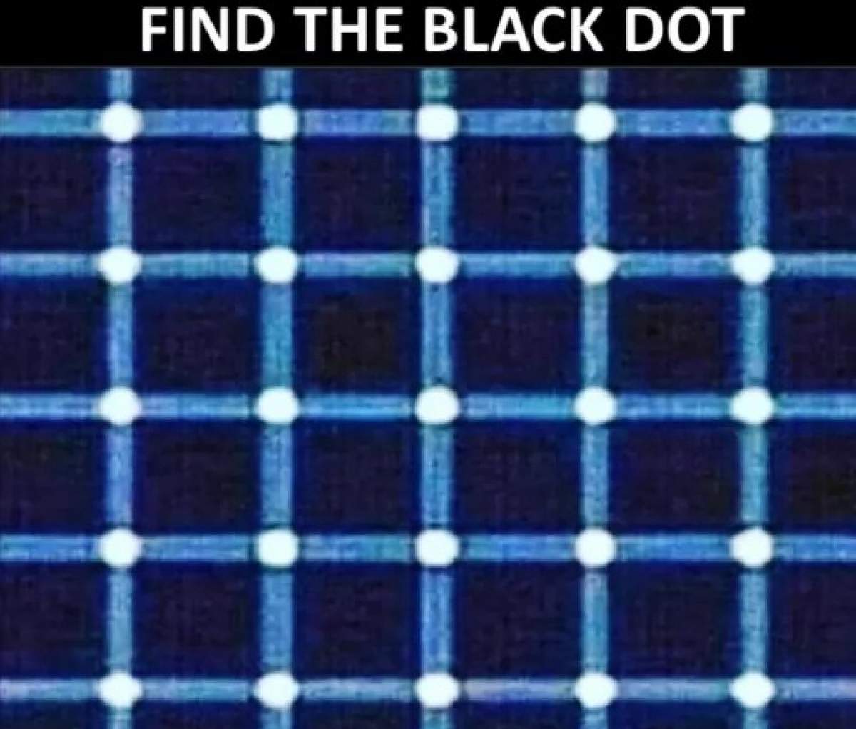 Găsește punctul negru din imagine