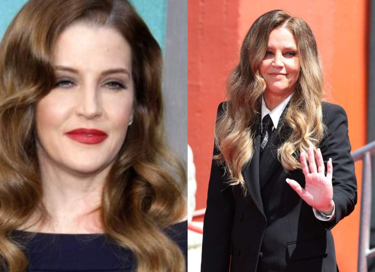 colaj din doua poze cu lisa marie presley